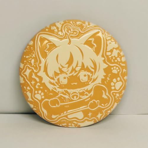 浮雕雪饼吧唧